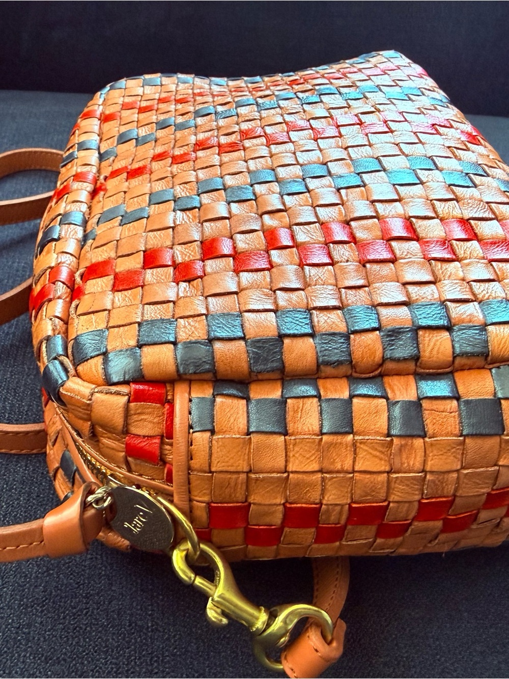 Clare V. Marisol Pinstripe Woven Checkered - Picture 5 of 13